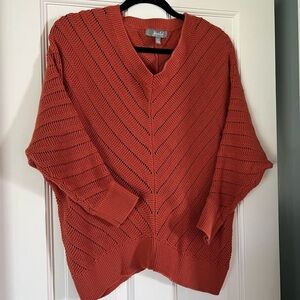 Women's Rust Marled Sweater